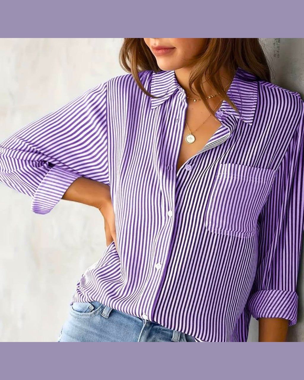 Blusa a Righe Verticali