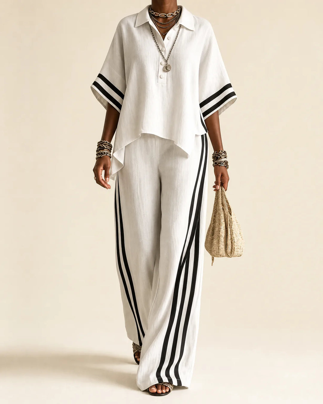 Completo Pantalone con Bande Laterali