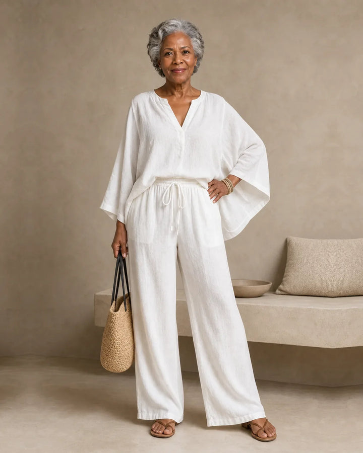 Completo Pantalone con Scollo a V