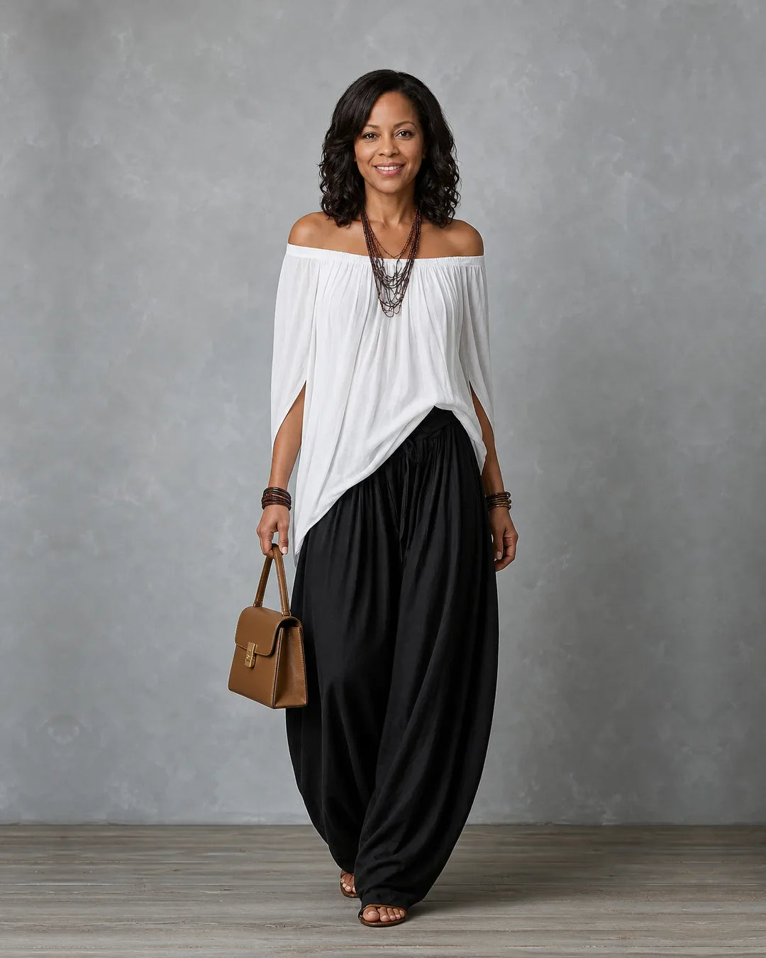 Completo Spalle Scoperte e Pantalone Harem