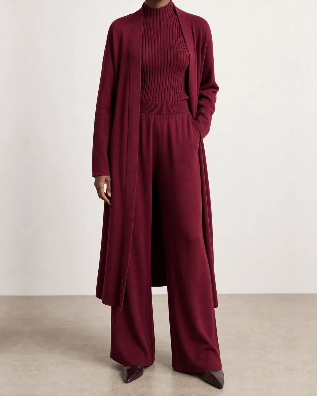 Completo Tre Pezzi con Cardigan Lungo
