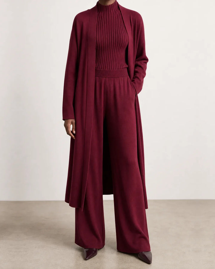 Completo Tre Pezzi con Cardigan Lungo