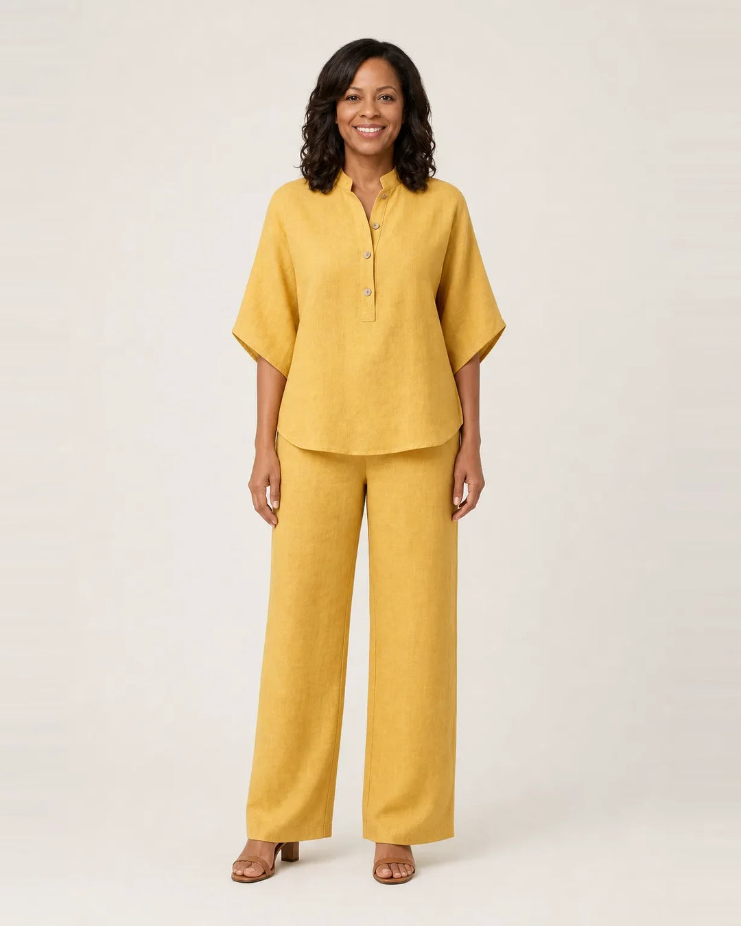 Completo con Blusa e Pantalone Largo